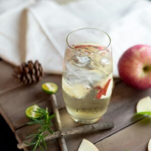 A glass of golden apricot juice